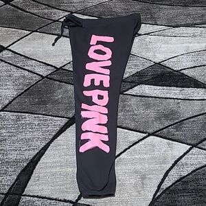 VS PINK 2010 OVERSIZED BOYFRIEND LOGO SWEATPANTS JOGGERS